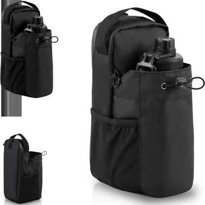 Bolsa magnética para gimnasio con portabotellas y bolsillo para móvil