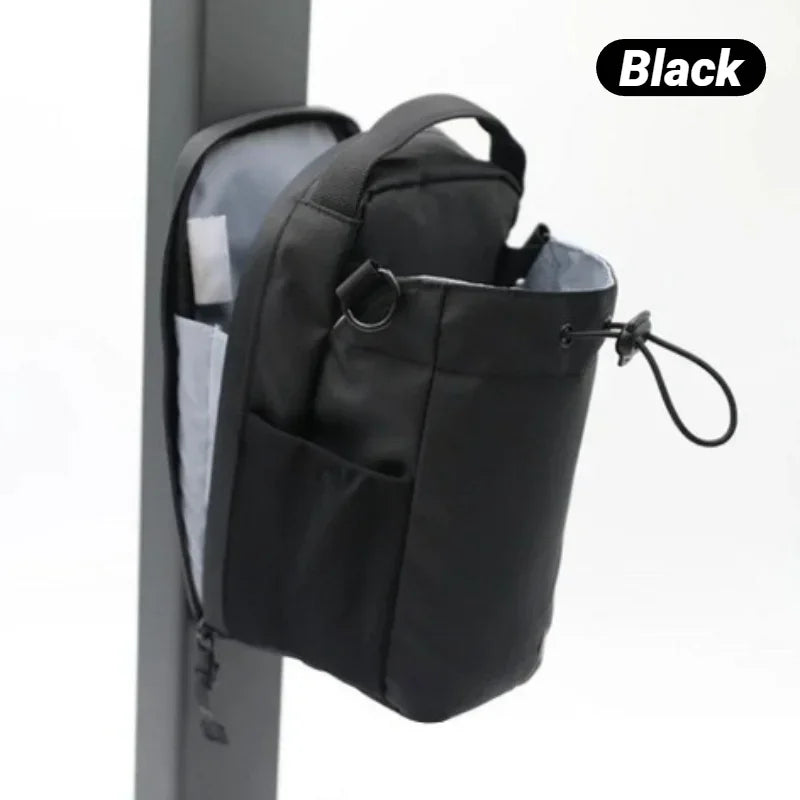 Bolsa magnética para gimnasio con portabotellas y bolsillo para móvil